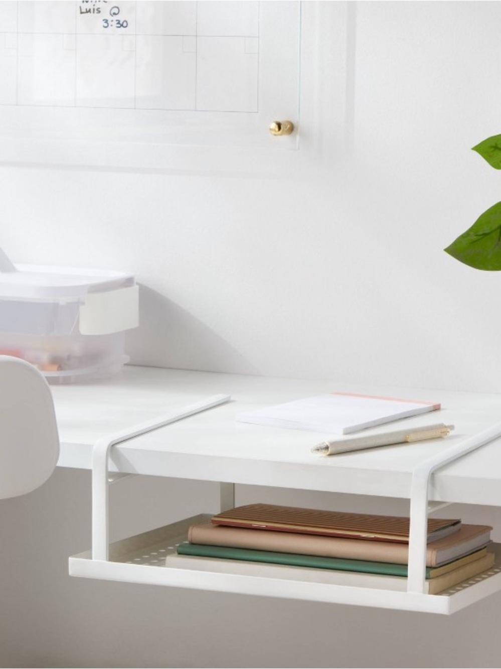 NEW Brightroom White Under Desk Shelf